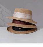 Load image into Gallery viewer, Spring and Summer Fairy Flat Straw Hat 2026 New Women's Summer French Sun Hat Japanese Flat Top Hat