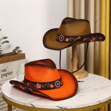 Load image into Gallery viewer, Western Cowboy Hat Women's Tibet Travel Photo Beach Sun Hat New Men's Women's Panama Straw Hat Men's Hat