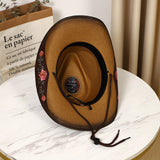 Load image into Gallery viewer, Western Cowboy Hat Women's Tibet Travel Photo Beach Sun Hat New Men's Women's Panama Straw Hat Men's Hat
