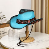 Load image into Gallery viewer, Western Cowboy Hat Women's Tibet Travel Photo Beach Sun Hat New Men's Women's Panama Straw Hat Men's Hat