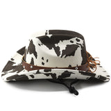 Load image into Gallery viewer, Suede-Like Western Cowboy Hat, Curved Brim, Unisex Outdoor Travel Hat, Ethnic Style Formal Hat
