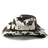 Load image into Gallery viewer, Suede-Like Western Cowboy Hat, Curved Brim, Unisex Outdoor Travel Hat, Ethnic Style Formal Hat
