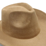 Load image into Gallery viewer, Tibetan Western Denim Hat Big Rim Hat Topper Hat Black Belt Accessories Autumn and Winter Imitation Suede Hat with Windproof Rope