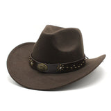 Load image into Gallery viewer, Army Green Western Cowboy Hat Tibetan Traveling Men's Tibetan Style Topper Hat Felt Hat Ethnic Style Traveling Women's Horse Riding Hat