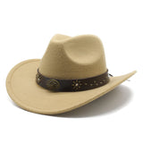 Load image into Gallery viewer, Army Green Western Cowboy Hat Tibetan Traveling Men's Tibetan Style Topper Hat Felt Hat Ethnic Style Traveling Women's Horse Riding Hat