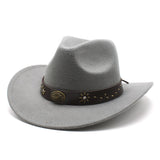 Load image into Gallery viewer, Army Green Western Cowboy Hat Tibetan Traveling Men's Tibetan Style Topper Hat Felt Hat Ethnic Style Traveling Women's Horse Riding Hat