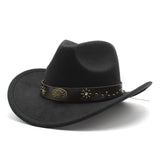 Load image into Gallery viewer, Army Green Western Cowboy Hat Tibetan Traveling Men's Tibetan Style Topper Hat Felt Hat Ethnic Style Traveling Women's Horse Riding Hat