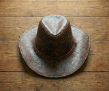 Load image into Gallery viewer, Vintage Distressed Brown Western Cowboy Hat, Retro Marbled Cowgirl Hat, Boho Rodeo Country Hat