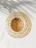 Load image into Gallery viewer, Flat-top Panama straw hat Quan Zhilong same high-quality hand-woven summer wheat straw straw straw hat