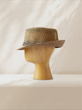 Load image into Gallery viewer, Summer Hollow Breathable Sunscreen Straw Panama Jazz Hat
