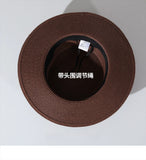 Load image into Gallery viewer, French polka dot flat top straw hat women's summer seaside vacation flat edge top hat sunshade straw sun protection hat foreign style