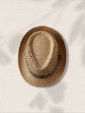Load image into Gallery viewer, Summer Hollow Breathable Sunscreen Straw Panama Jazz Hat