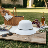 Load image into Gallery viewer, French Elegant Hats | Handmade Hollow Woven Crochet Wide Brim Bucket Sun Hat