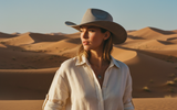 Load image into Gallery viewer, French Elegant Hats | Minimalist Solid Grey Western Cowboy Wide Brim Desert Sun Protection Hat