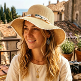 Load image into Gallery viewer, French Elegant Hats | Romantic White Lace Bow Wavy Ruffled Wide Brim Straw Sun Hat