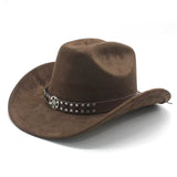 Load image into Gallery viewer, 2026 new retro suede western cowboy hat men's and women's Tibetan curling top hat wide brim ethnic style decoration