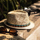Load image into Gallery viewer, Spring and summer retro woven ethnic style jazz hat for men and women daily shading breathable versatile bell hat travel
