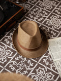 Load image into Gallery viewer, Panama British Jazz Hat Spring Summer Straw Hat Fashion Top Hat Men's and Women's Anti-sun Shade Retro Top Hat