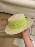 Load image into Gallery viewer, "Upgraded version" French flat-top sunscreen straw hat women's seaside vacation sunshade top hat elegant Hepburn summer