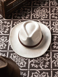 Load image into Gallery viewer, European and American retro autumn and winter new suede denim hat belt decoration classic fashion Panama jazz top hat