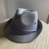 Load image into Gallery viewer, Niche straw hat grass green jazz hat British sunshade travel holiday fashion top hat trendy hat small head circumference sun protection hat