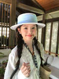 Load image into Gallery viewer, "Upgraded version" French flat-top sunscreen straw hat women's seaside vacation sunshade top hat elegant Hepburn summer