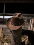Load image into Gallery viewer, 2026 new retro suede western cowboy hat men's and women's Tibetan curling top hat wide brim ethnic style decoration