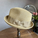 Load image into Gallery viewer, 2025 summer new French retro top hat men's concave shape curled top hat sunshade sunscreen beach hat travel trend