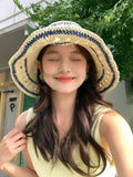 Load image into Gallery viewer, Straw sunshade fisherman hat children 2026 new summer seaside vacation sunscreen straw hat