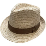Load image into Gallery viewer, Lafite top hat British style fashion retro coffee color ribbon curled jazz hat female casual couple hat male summer