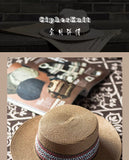 Load image into Gallery viewer, Summer new high-quality retro straw hat ethnic style fashion flat top top hat outdoor vacation photo casual men