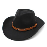 Load image into Gallery viewer, Autumn and winter new retro western cowboy hat men's and women's big eaves hat felt hat riding hat dance performance belt accessories
