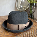 Load image into Gallery viewer, 2025 summer new French retro top hat men's concave shape curled top hat sunshade sunscreen beach hat travel trend