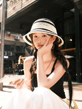Load image into Gallery viewer, Straw fisherman's hat children's 2026 new hollowed-out travel vacation sunscreen visor