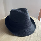 Load image into Gallery viewer, Niche straw hat grass green jazz hat British sunshade travel holiday fashion top hat trendy hat small head circumference sun protection hat