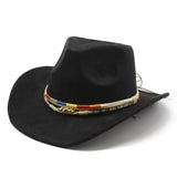 Load image into Gallery viewer, Minority style suede upturned brim retro top hat men and women couple outdoor travel hat jazz hat