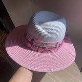 Load image into Gallery viewer, 大红色帽子女夏遮阳帽女防晒洋气小马英伦时尚礼帽百搭太阳帽草帽