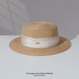 Load image into Gallery viewer, Spring and Summer Fairy Flat Straw Hat 2026 New Women's Summer French Sun Hat Japanese Flat Top Hat