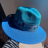 Load image into Gallery viewer, 大红色帽子女夏遮阳帽女防晒洋气小马英伦时尚礼帽百搭太阳帽草帽