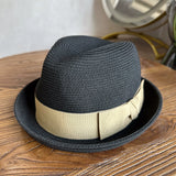 Load image into Gallery viewer, 2025 summer new French retro top hat men's concave shape curled top hat sunshade sunscreen beach hat travel trend