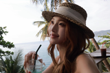 Load image into Gallery viewer, French vacation straw hat women's salty straw woven concave top top hat summer sun protection visor retro versatile casual beach hat