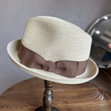 Load image into Gallery viewer, 2025 summer new French retro top hat men's concave shape curled top hat sunshade sunscreen beach hat travel trend