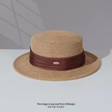 Load image into Gallery viewer, Spring and Summer Fairy Flat Straw Hat 2026 New Women's Summer French Sun Hat Japanese Flat Top Hat