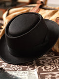 Load image into Gallery viewer, Breaking Bad Lao Bai has the same "Porkpie Hat" flat top retro gentleman's top hat jazz hat