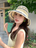 Load image into Gallery viewer, Straw sunshade fisherman hat children 2026 new summer seaside vacation sunscreen straw hat