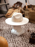 Load image into Gallery viewer, Autumn and winter men's suede top hat, big-brimmed felt hat, retro simple jazz hat, versatile gentleman's wide-brimmed hat