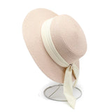 Load image into Gallery viewer, Hepburn style French bow straw hat women's travel big eaves hat summer outdoor top hat elegant seaside sun hat