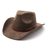 Load image into Gallery viewer, European and American retro autumn and winter new suede denim hat belt decoration classic fashion Panama jazz top hat