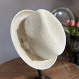 Load image into Gallery viewer, 2025 summer new French retro top hat men's concave shape curled top hat sunshade sunscreen beach hat travel trend