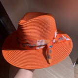 Load image into Gallery viewer, 大红色帽子女夏遮阳帽女防晒洋气小马英伦时尚礼帽百搭太阳帽草帽